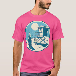 T-shirt Lifeguard Stand Beach Surf board Retro Vibe Surf