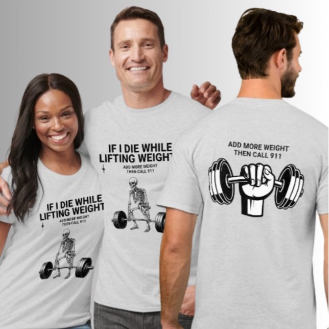 T-shirt Lifting Weights Call 911 Skeleton Deadlift Gym (Créateur téléchargé)