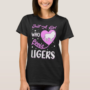 T-shirt Liger En Forme De Coeur Juste Une Fille Qui Aime L
