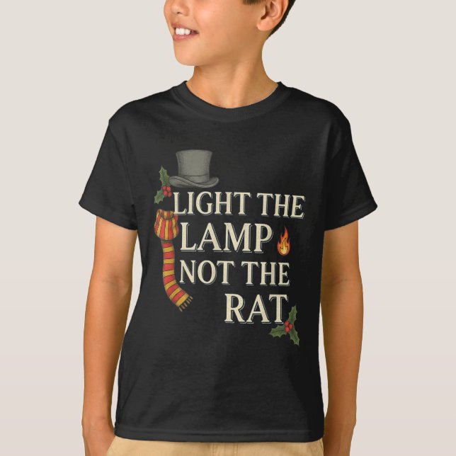 T-shirt Light The Lamp Not The Rat Christmas Funny Novelty (Devant)