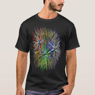 T-shirt Light Up The Night Sky Colorful Fireworks Celebrat