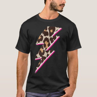 T-shirt Lightening Bolt Cheetah Print, Léopard Prince Ligh