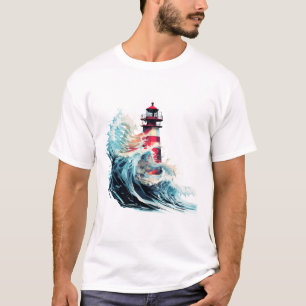 T-shirt Lighthouse Sea World Ocean Beauty Discovery