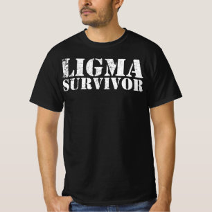 T-shirt Ligma Survivor - Dank Meme Red Box Logo