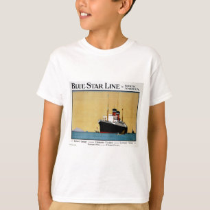 T-shirt Ligne Amérique du Sud d'étoile bleue