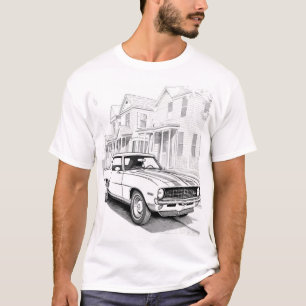 T-shirt Ligne Art classique Muscle Car