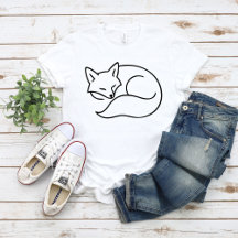 Ligne artistique du renard endormi – Animal minima