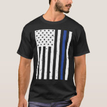 Ligne Bleue Mince Police USA Drapeau