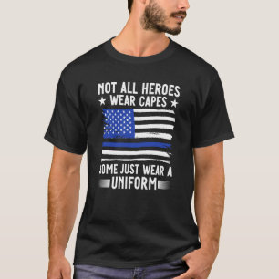 T-shirt Ligne Bleue Tous les héros ne portent pas Caps Off