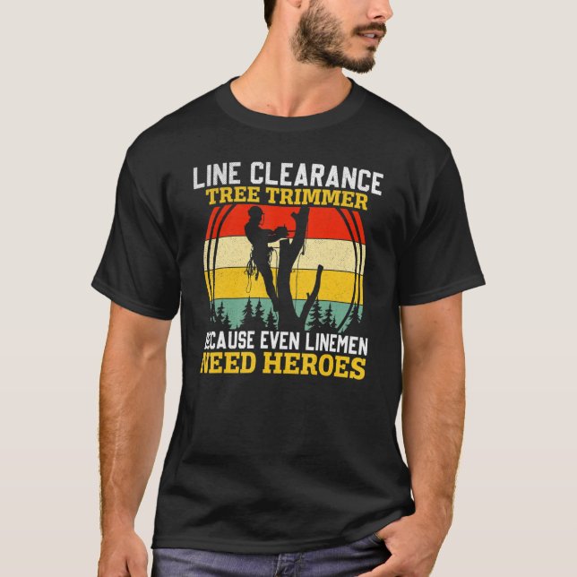 T-shirt Ligne Clairance Tree Arborist Tree Cutter L (Devant)