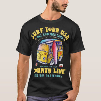 T-shirt Ligne Comté Malibu Californie