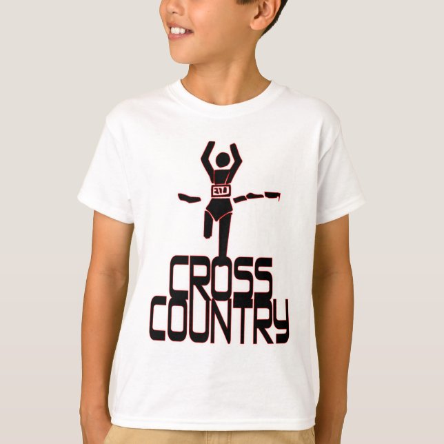 T-SHIRT LIGNE D'ARRIVÉE DE PAYS CROISÉ COUREUR (Devant)