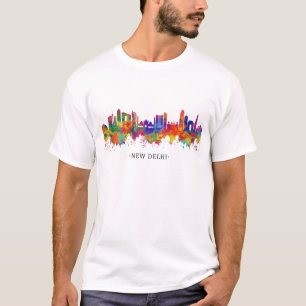 T-shirt Ligne d'atterrissage de l'Inde de New Delhi