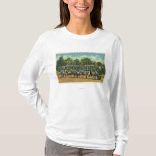 T-shirt Ligne de départ vue de voie de course de Saratoga