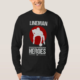 T-shirt Ligne de football américain parce que les quarterb