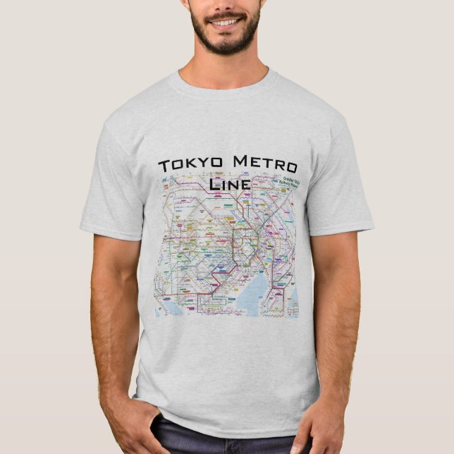 T-shirt Ligne de métro de Tokyo (Devant)