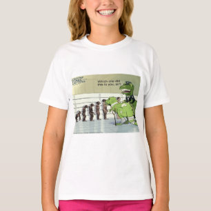 T-shirt Ligne de police des dinosaures Filles drôles
