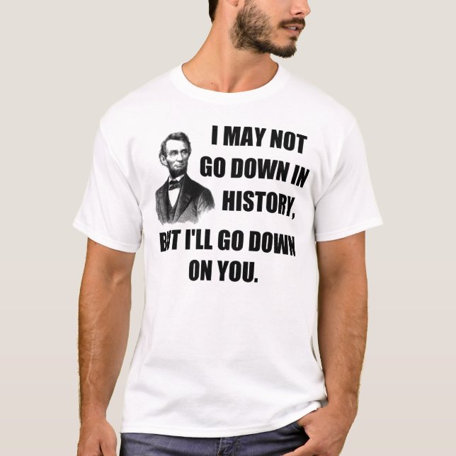 T-shirt Ligne drôle de collecte : Entrez vers le bas dans (Devant)
