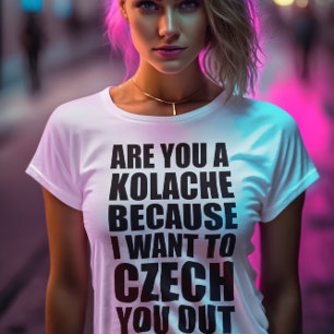 T-shirt Ligne drôle de collecte : Kolache TCHÈQUE