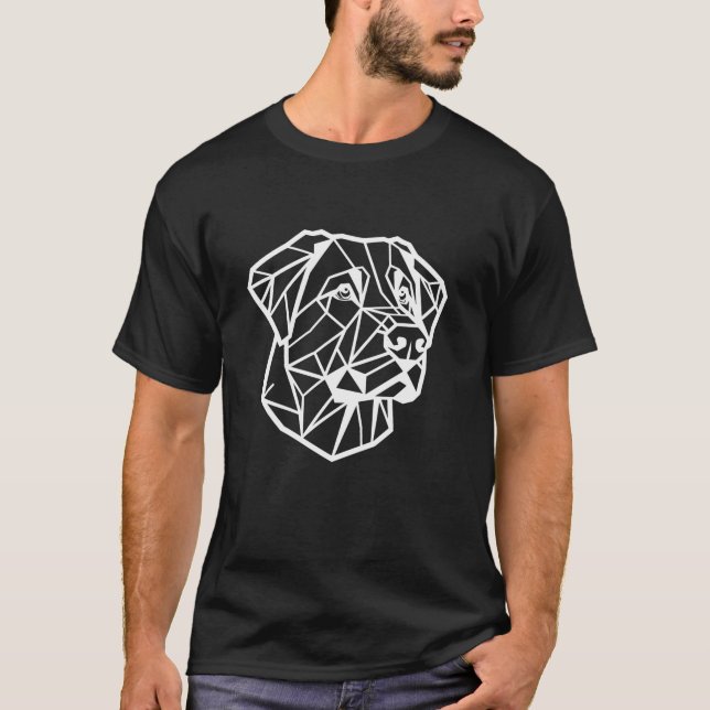 T-shirt Ligne géométrique Art Pasteur anatolien Chien Kang (Devant)