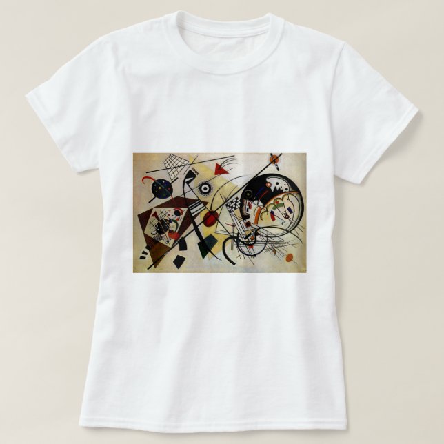 T-shirt Ligne ininterrompue Kandinsky Transverse (Design devant)