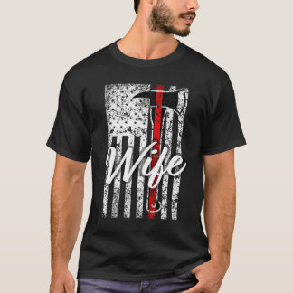 T-shirt Ligne rouge fine de pompier