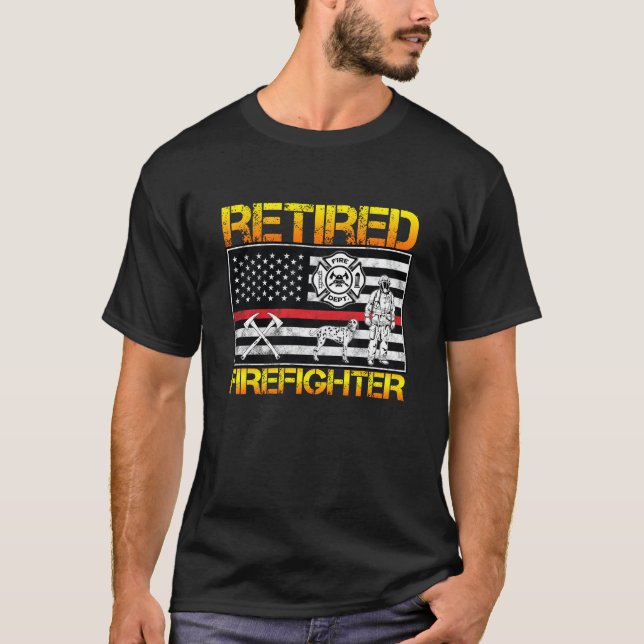T-shirt Ligne rouge mince retraite retirée de (Devant)