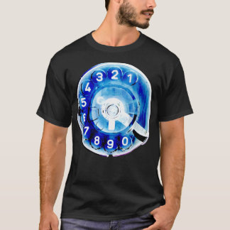 T-shirt Ligne téléphonique bleue
