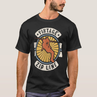 T-shirt Ligne Zip Classique Rétro Vintage Années 60 70 Spo