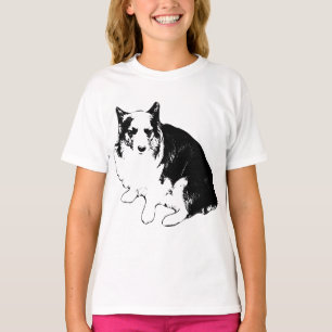 T-shirt Lignes Corgi de surveillance nocturne