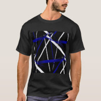 Lignes de bleu de Criss et blanches royales