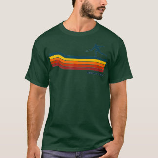 T-shirt Lignes de couleur rétro Frisbee