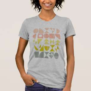 T-shirt Lignes de formes géométriques simples dans le cora