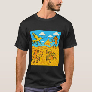 T-shirt Lignes de Nazca Pérou Géoglyphes Rétro