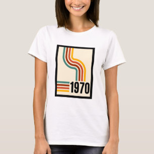 T-shirt Lignes en gras Retro 1970 - Throwback Art Vintage