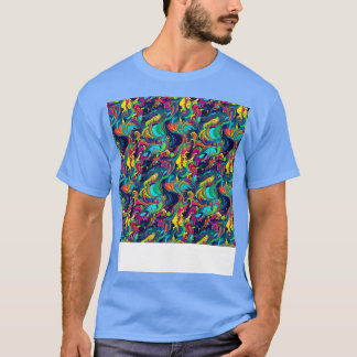 T-shirt Lignes géométriques Motif Abstraites sans couture 