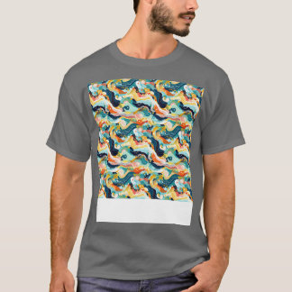 T-shirt Lignes géométriques Motif Abstraites sans couture 