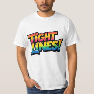 T-shirt Lignes Serrées Dégradé Arc-en-Ciel Cadeau de Pêche