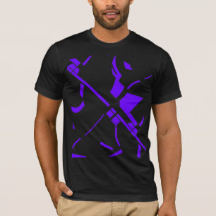 T-shirt Lignes violettes Wavy Abstrait Contemporary MCM Lo