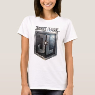 T-shirt Ligue de Justice   Bouclier JL métallique