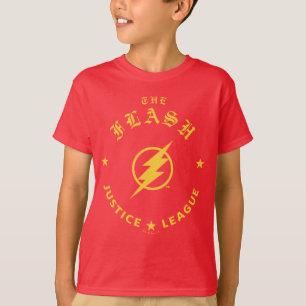 T-shirt Ligue de Justice L'Emblème Flash Retro Lightning