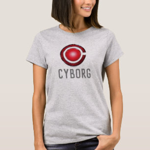 T-shirt Ligue de Justice   Symbole Cyborg brillant