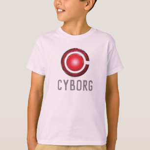 T-shirt Ligue de Justice Symbole Cyborg brillant