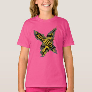 T-shirt Ligue de Justice   Symboles de la Ligue et de l'éq