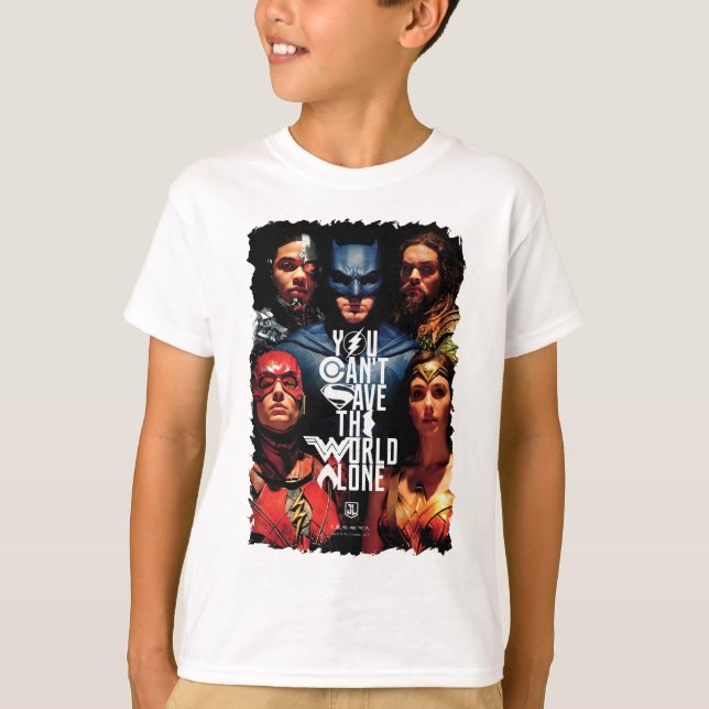 T-shirt Ligue de Justice | Vous ne pouvez pas sauver le mo (Devant)