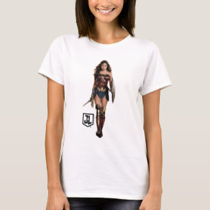 T-shirt Ligue de Justice   Wonder Woman Sur Le Champ De Ba