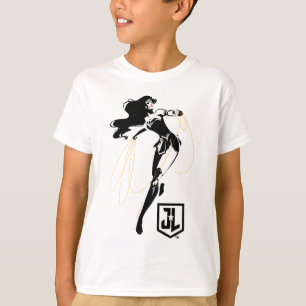 T-shirt Ligue de Justice   Wonder Woman with Lasso Pop Art