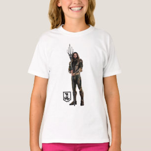 T-shirt Ligue de la justice Aquaman Sur Le Champ De Batai