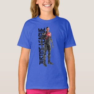 T-shirt Ligue de la justice Cyborg On Battlefield