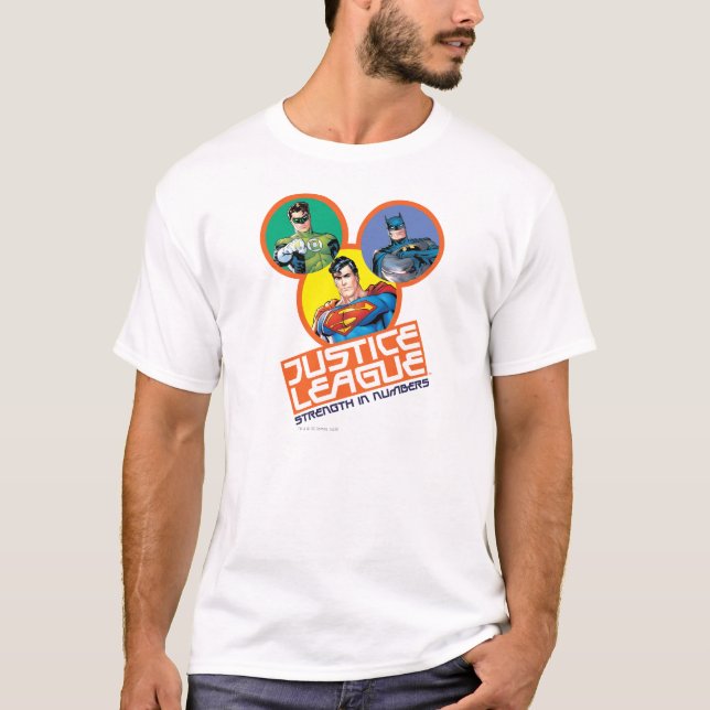T-shirt Ligue de la Justice "Force en chiffres" (Devant)